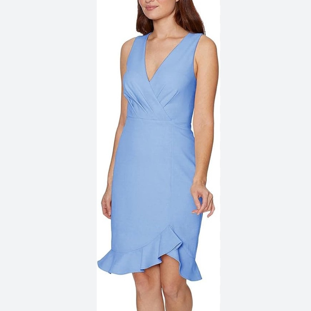 NWT Betsey Johnson Faux Wrap Dress with Flounce